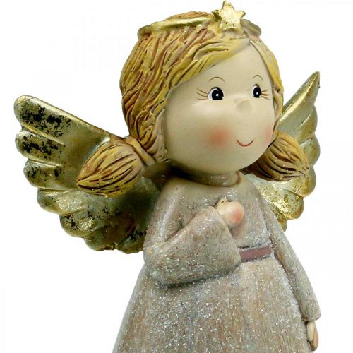 Floristik24 Decoración de adviento, ángel de la guarda, ángel de Navidad, figura de ángel H24cm