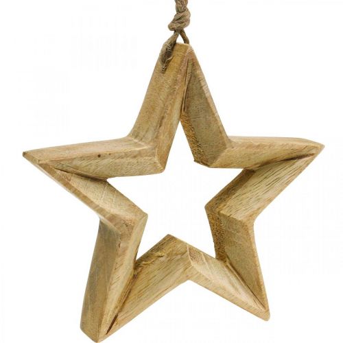 Floristik24 Estrella decorativa de Adviento de madera Estrella decorativa navideña Al. 14,5 cm