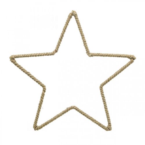 Floristik24 Decoración de adviento, estrella de decoración navideña, yute estrella decorativa B24.5cm 5pcs