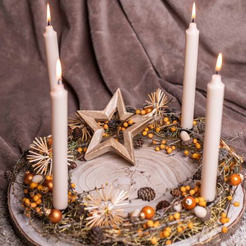 Floristik24 Estrella decorativa de Adviento de madera Estrella decorativa navideña Al. 14,5 cm