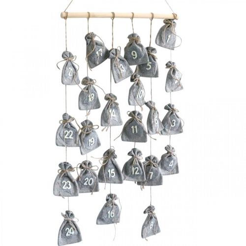 Artículo Calendario de Adviento para llenar bolsa de decoración de Adviento Al. 110 cm