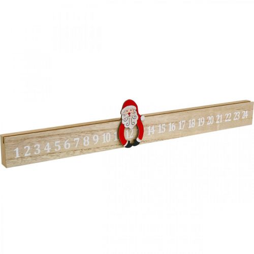 Floristik24 Calendario de adviento tira de adviento de madera deco adviento 48.5cm 3pcs