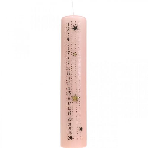 Calendario de adviento vela rosa vela pilar adviento 250/50mm