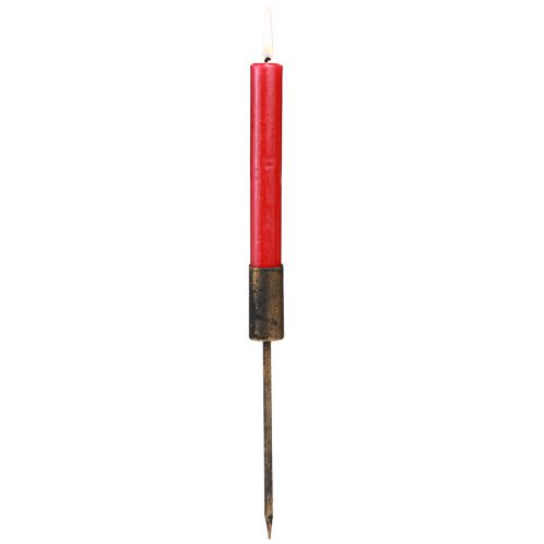 Floristik24 Portavelas de Adviento vintage dorado para velas de palo Ø23mm 4 piezas