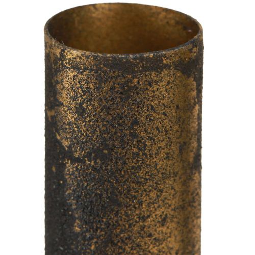 Artículo Portavelas de Adviento vintage dorado para velas de palo Ø23mm 4 piezas