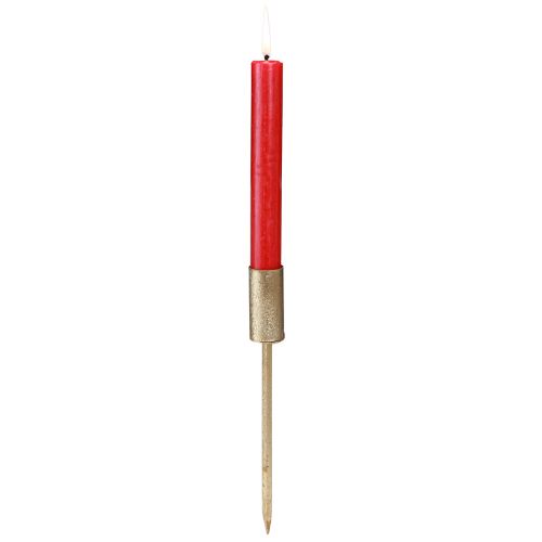 Artículo Portavelas de Adviento para velas de palo metal dorado Ø23mm 4ud