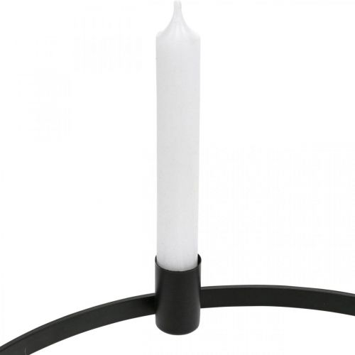Artículo Vela aro velas varilla portavelas metal negro Ø35cm
