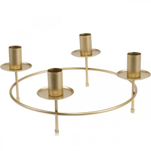 Artículo Vela anillo velas de barra portavelas oro Ø28cm H11cm 2pcs
