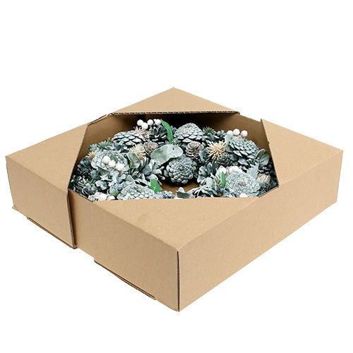 Corona de Adviento con conos verde Ø35cm | Floristik24.es