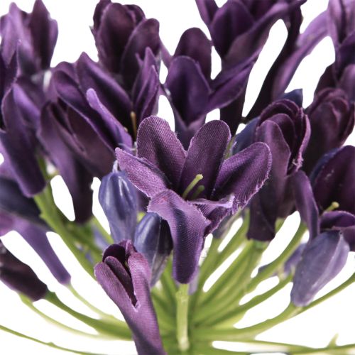 Artículo Flores artificiales de agapanto, lirios morados decorativos, 75 cm, 2 unidades