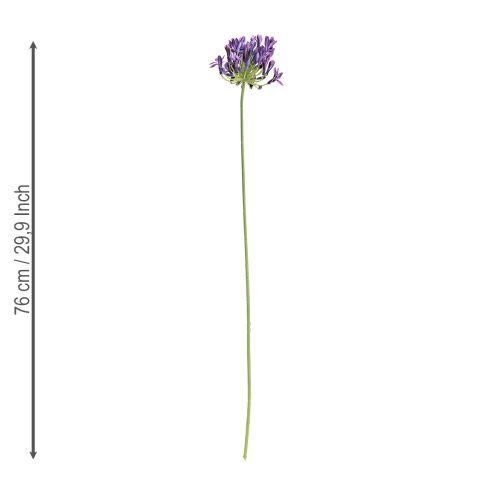 Artículo Flores artificiales de agapanto, lirios morados decorativos, 75 cm, 2 unidades