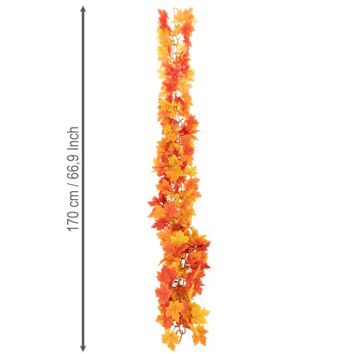 Artículo Guirnalda artificial de hojas de arce, decoración otoñal, 170 cm.