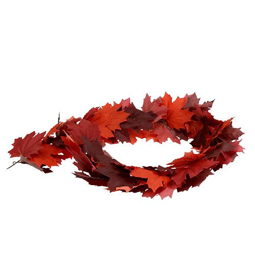 Floristik24 Guirnalda de arce rojo-naranja 170cm