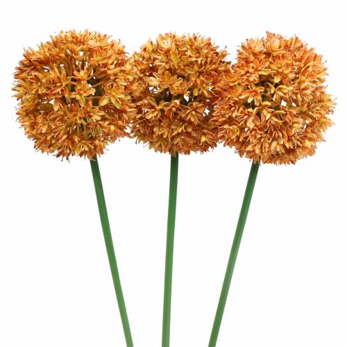 Cebolla ornamental Allium naranja artificial 70cm 3pcs