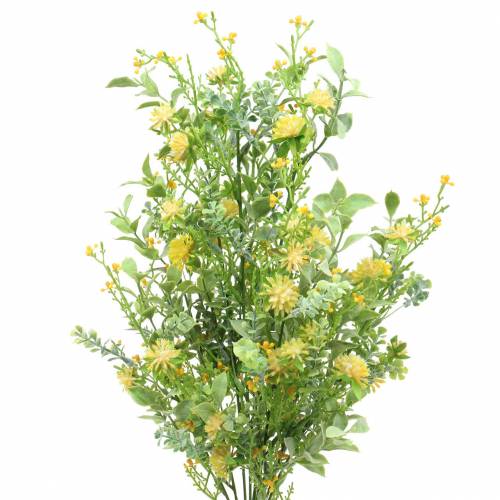 Floristik24 Ramo con hierba y flores artificial amarillo 53cm