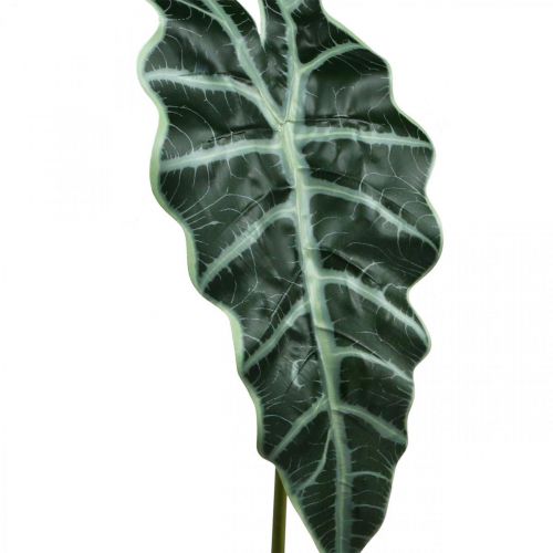 Artículo Flecha artificial hoja planta artificial alocasia deco verde 74cm