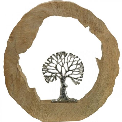 Floristik24 Árbol decoración de mesa madera para colocar mango madera natural, metal 32×5×34cm