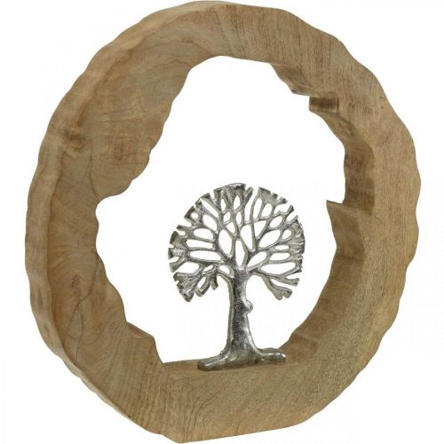 Floristik24 Árbol decoración de mesa madera para colocar mango madera natural, metal 32×5×34cm