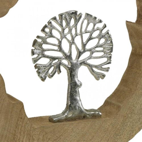 Floristik24 Árbol decoración de mesa madera para colocar mango madera natural, metal 32×5×34cm