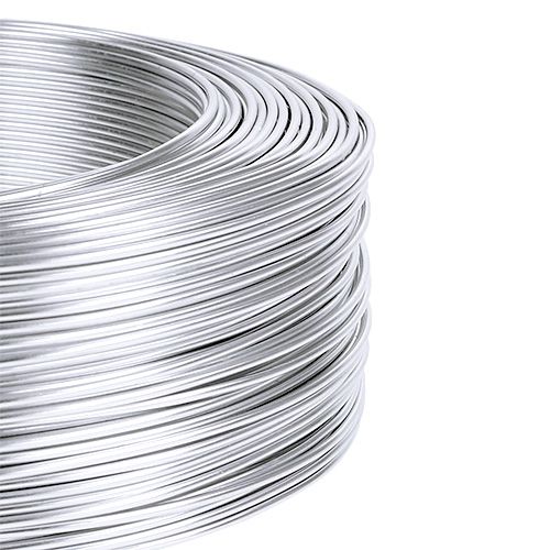 Floristik24 Alambre de aluminio 1mm 500g plata