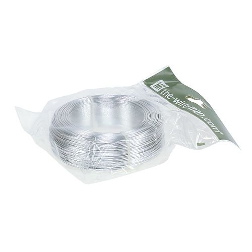 Floristik24 Alambre de aluminio 1mm 500g plata