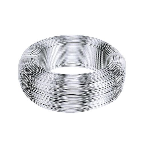 Floristik24 Alambre de aluminio 1mm 500g plata