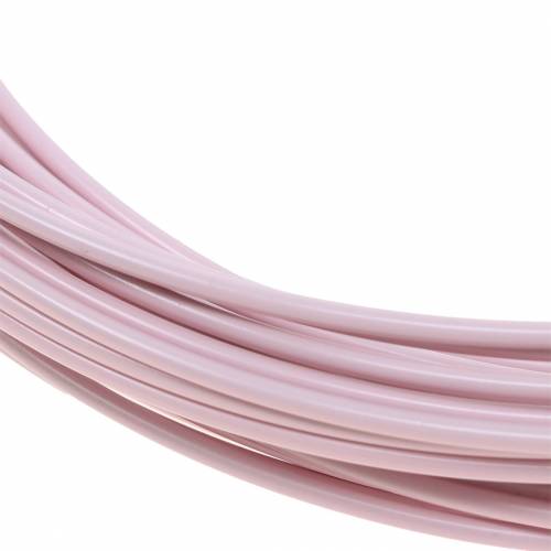 Floristik24 Alambre de aluminio Ø2mm rosa pastel 100g 12m