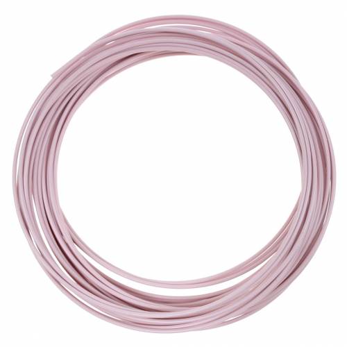 Floristik24 Alambre de aluminio Ø2mm rosa pastel 100g 12m