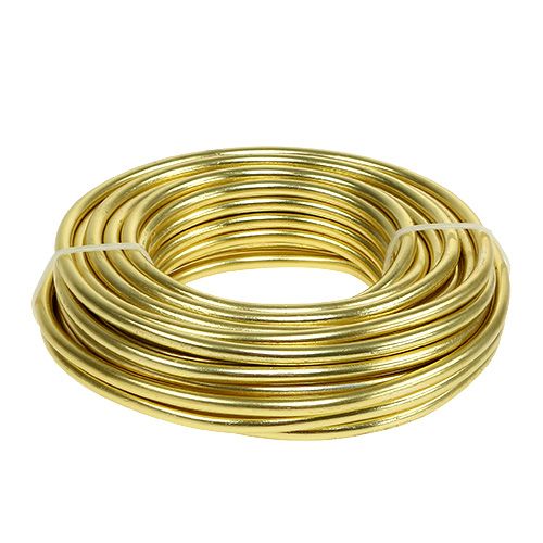 Floristik24 Hilo de aluminio 5mm 500g oro