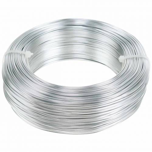 Floristik24 Alambre de aluminio Ø1.0mm plata 250g 120m