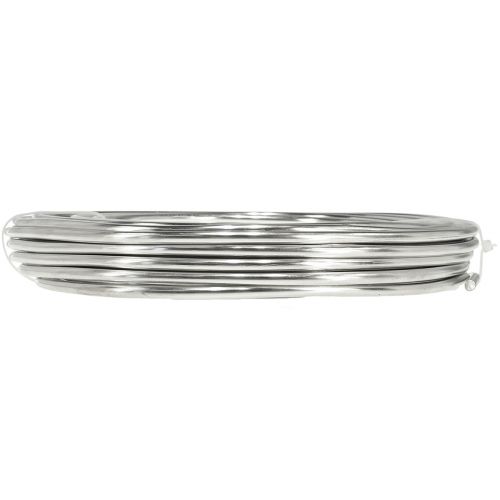 Artículo Alambre de aluminio plateado brillante alambre artesanal alambre decorativo Ø5mm 1kg