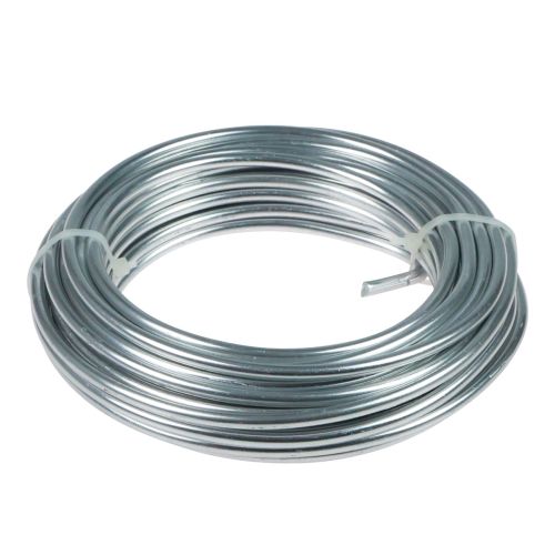 Floristik24 Alambre de aluminio alambre de aluminio 5mm alambre de joyería plata 500g