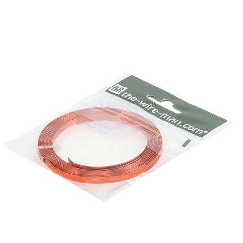 Artículo Alambre plano de aluminio naranja 5mm x 1mm 2,5m