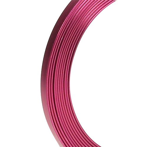 Artículo Alambre plano de aluminio rosa 5 mm x 1 mm 2,5 m