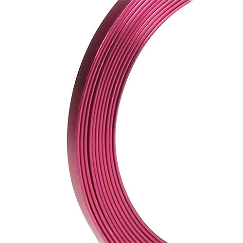 Floristik24 Alambre plano de aluminio rosa 5 mm x 1 mm 2,5 m