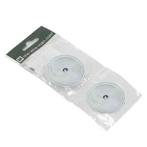 Floristik24 Tornillo de alambre de aluminio tornillo de metal blanco 2mm 120cm 2pcs
