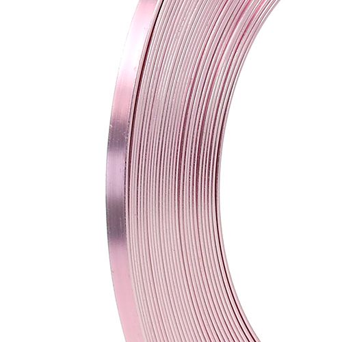 Artículo Alambre plano aluminio rosa 5mm 10m