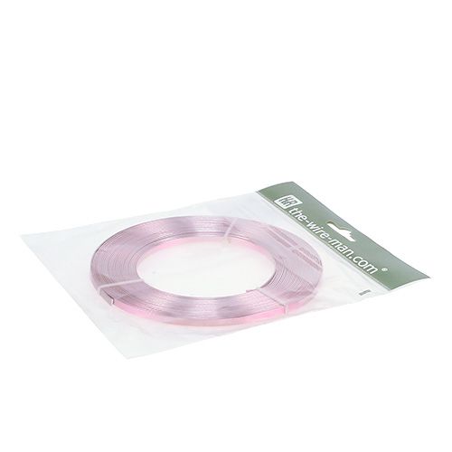 Artículo Alambre plano aluminio rosa 5mm 10m