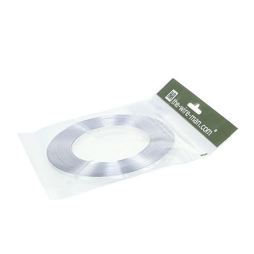 Artículo Alambre Plano Aluminio Plata 5mm x1mm 10m