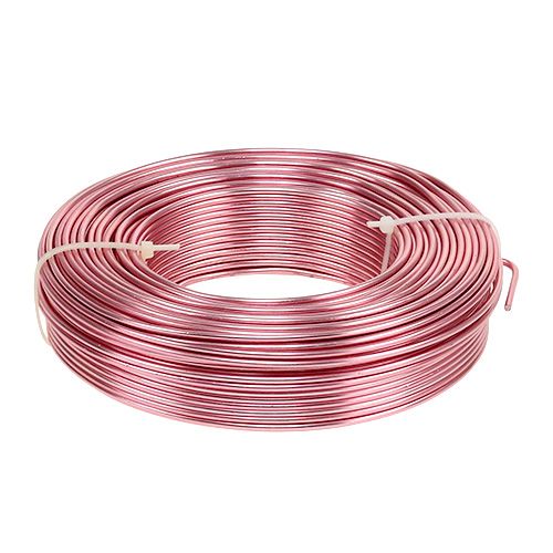 Floristik24 Hilo Aluminio Ø2mm 500g 60m Rosa