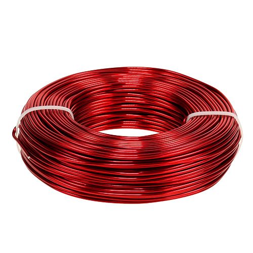 Floristik24 Alambre de aluminio Ø2mm 500g 60m rojo