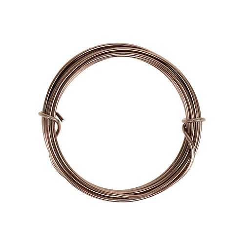 Floristik24 Alambre de aluminio 2mm marrón 3m