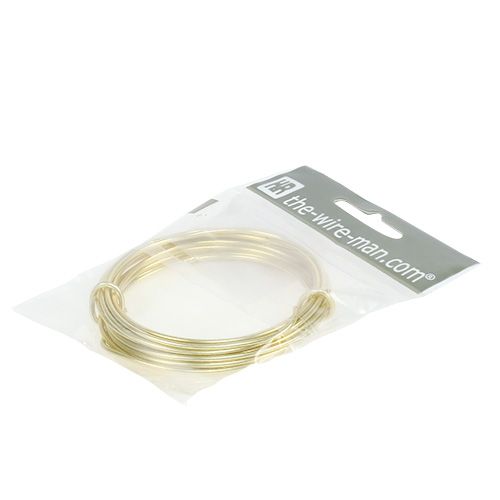 Artículo Alambre de aluminio 2mm dorado 3m