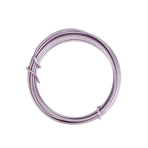 Floristik24 Alambre de aluminio 2mm violeta claro 3m