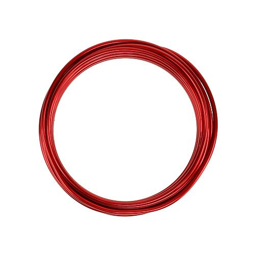 Floristik24 Alambre Aluminio 2mm Rojo 3m