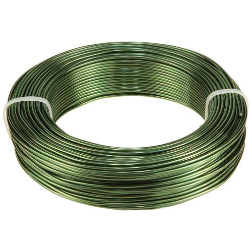 Artículo Alambre de aluminio verde Ø2mm alambre artesanal verde oscuro 500g 60m