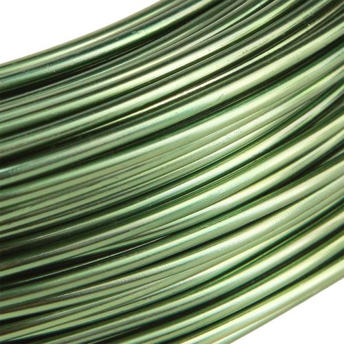 Artículo Alambre de aluminio verde Ø2mm alambre artesanal verde oscuro 500g 60m