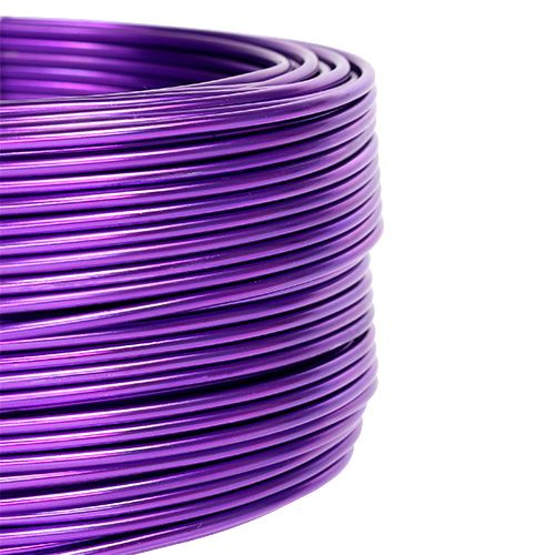 Floristik24 Alambre de aluminio Violeta Ø2mm 500g (60m)