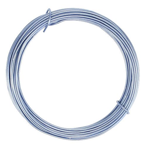 Floristik24 Hilo aluminio azul pastel Ø2mm 12m