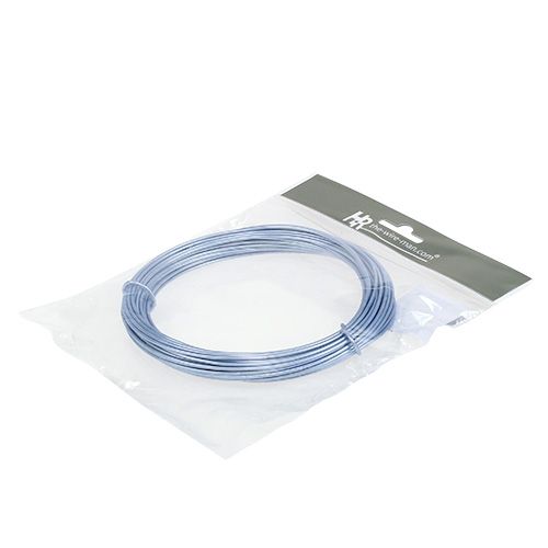 Floristik24 Hilo aluminio azul pastel Ø2mm 12m